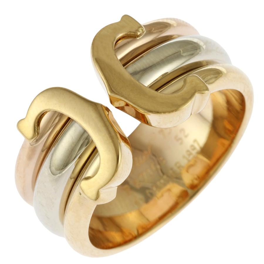 Cartier カルティエ 2C リング 指輪 12号 18金 K18イエローゴールド  