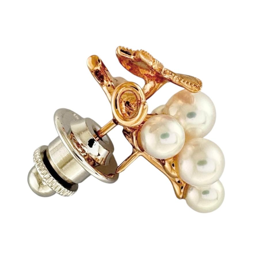 MIKIMOTO パール ブローチ　ピンクゴールド18k MIKIMOTO（ミキモト） ブローチ 18金 K18ピンクゴールド アコヤパール