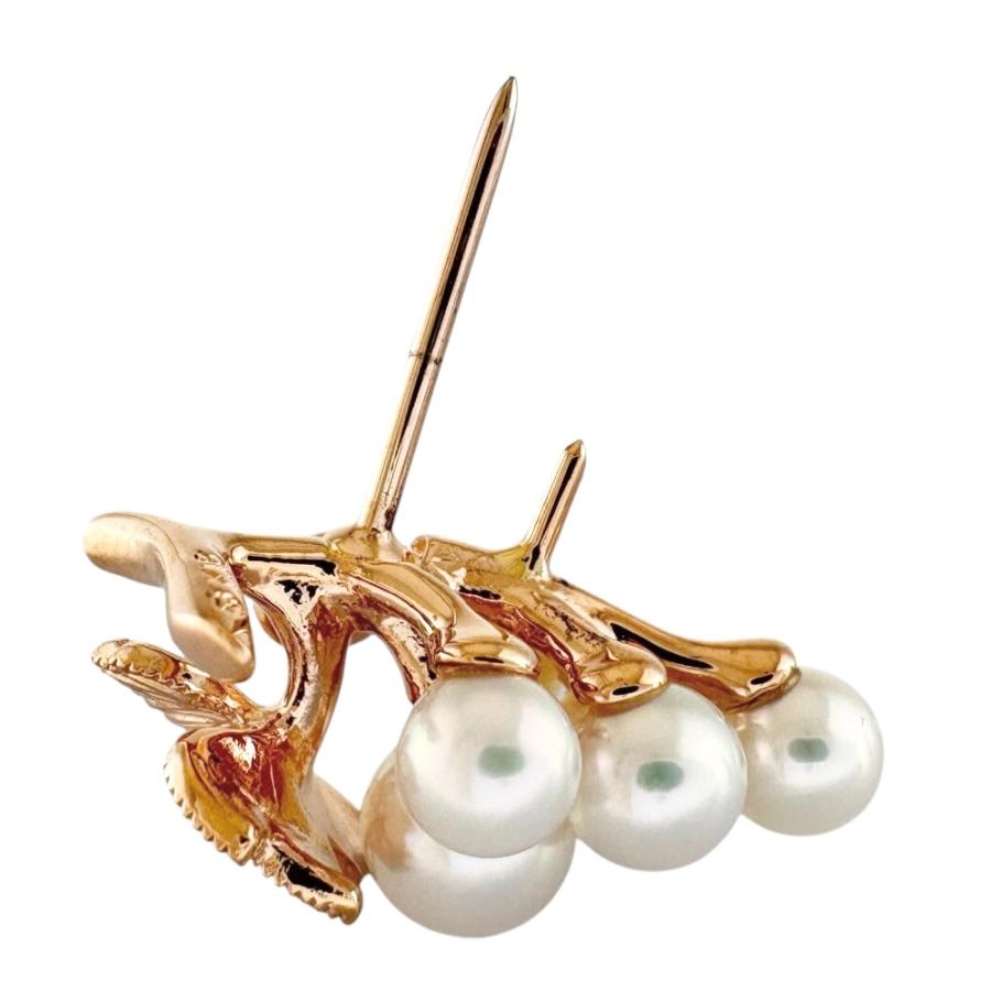 MIKIMOTO（ミキモト） ブローチ 18金 K18ピンクゴールド アコヤパール
