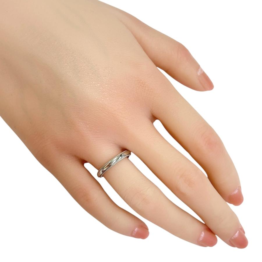 TIFFANY&Co.（ティファニー） ミルグレイン リング 指輪 11号 Pt950