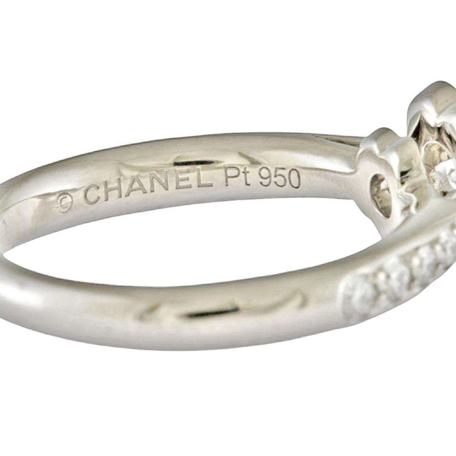 CHANEL シャネル カメリア リング 指輪 6号 Pt950プラチナ CHANEL シャネル カメリア リング 指輪 6号 Pt950プラチナ