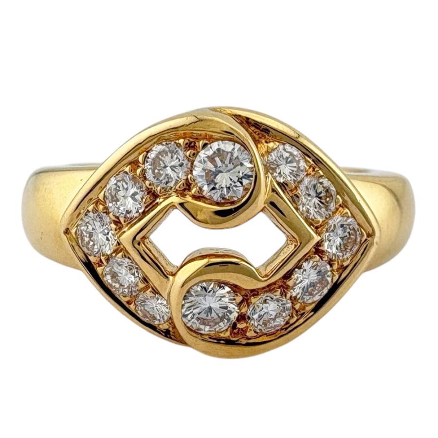 ディオール リング 指輪 12号 18金 K18イエローゴールド ダイヤモンド