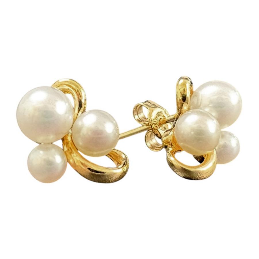 最終値下げ　タサキ　チェーンピアス　真珠　ゴールド　K18 タサキ ピアス 18金 K18イエローゴールド アコヤパール レディース