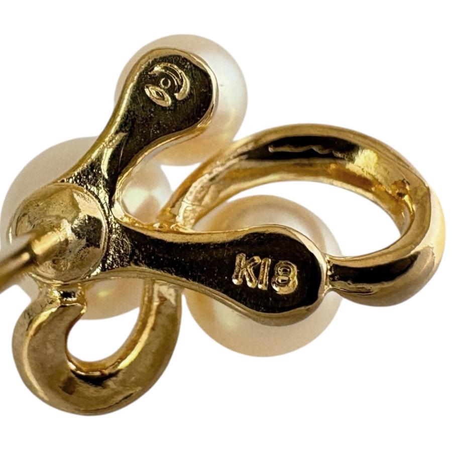 タサキ ピアス 18金 K18イエローゴールド アコヤパール レディース