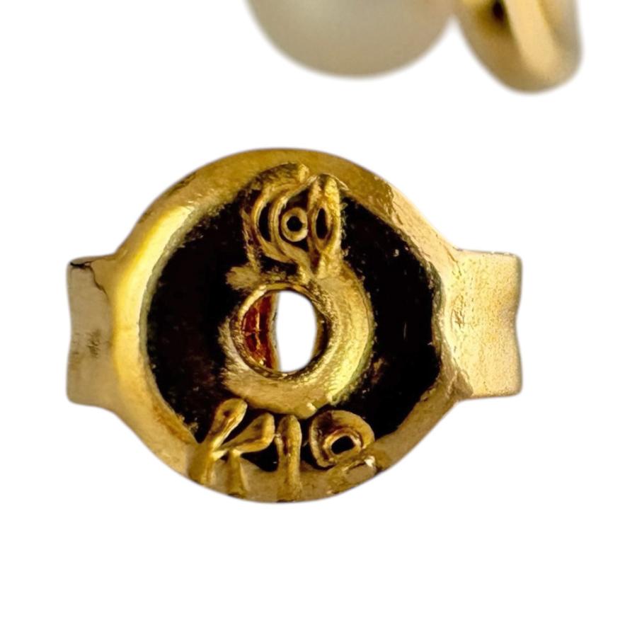 タサキ ピアス 18金 K18イエローゴールド アコヤパール レディース