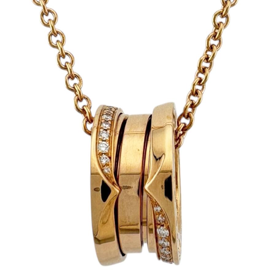 【極美品】B.zero1 ネックレス 18Kピンクゴールド ダイヤモンド BVLGARI（ブルガリ） B-zero.1 ネックレス 18金 K18ピンクゴールド