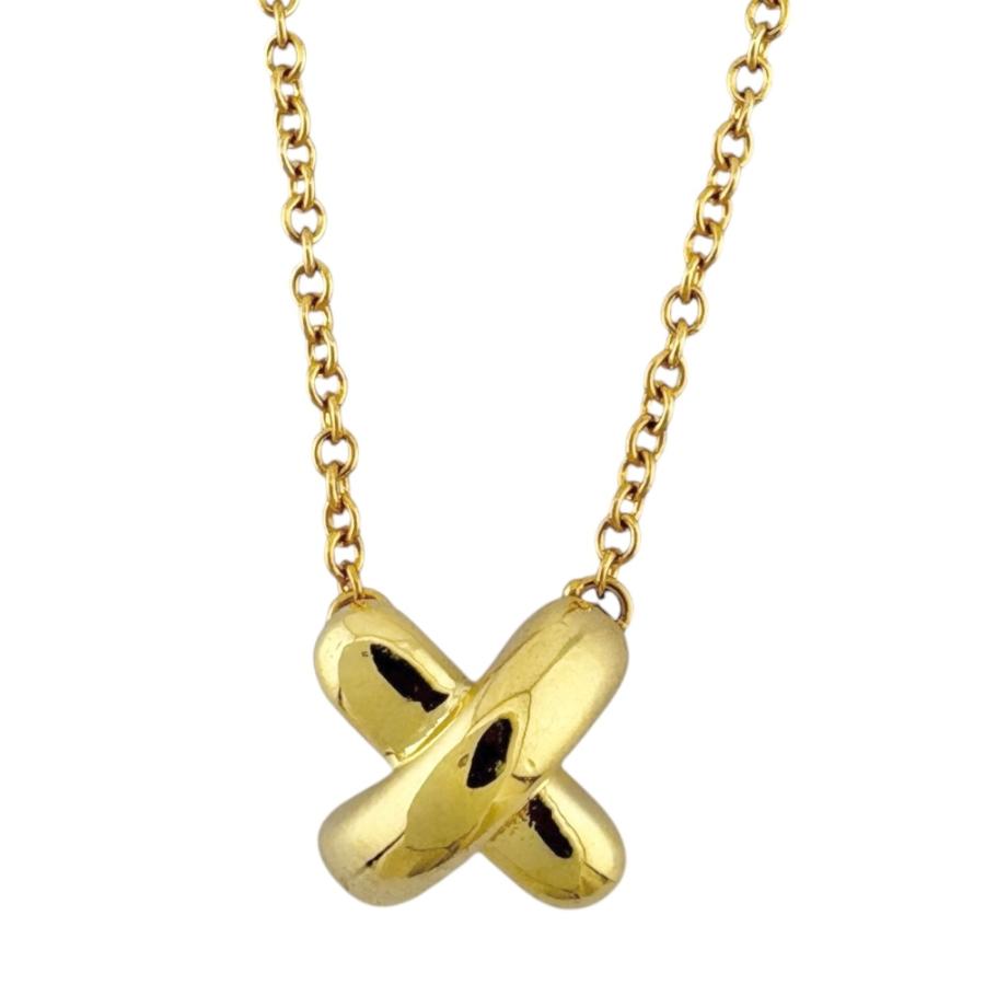 ☆Tiffany & Co.☆K18 ゴールド ネックレス ティファニー TIFFANY&Co. ダブルティアドロップ ネックレス 18