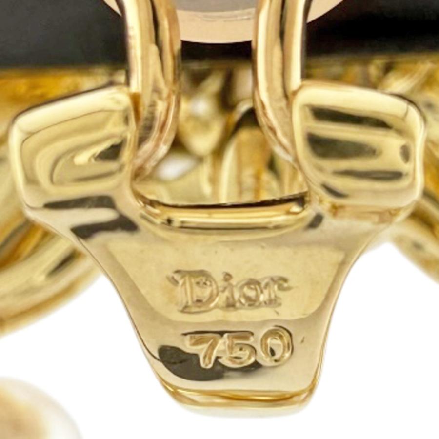ディオール ピアス 18金 K18イエローゴールド パール レディース Dior