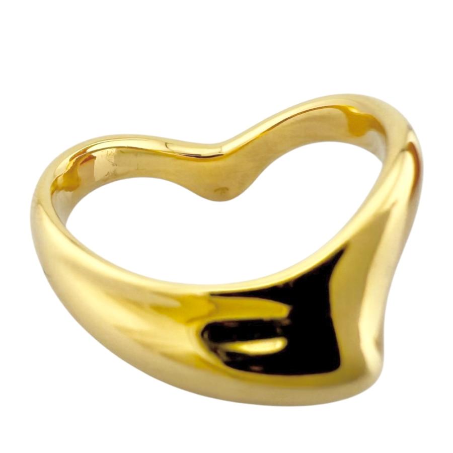 TIFFANY&Co. ティファニー カーブドウェーブハート リング 指輪 9号 18  