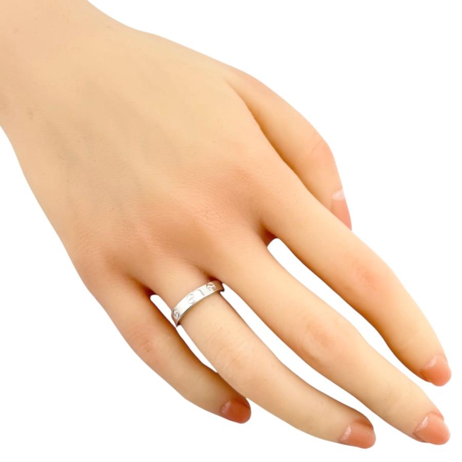 【磨き済み】 カルティエ ミニラブリング　K18　ホワイトゴールド　10号 磨き済み】 カルティエ ミニラブリングK18ホワイトゴールド10号