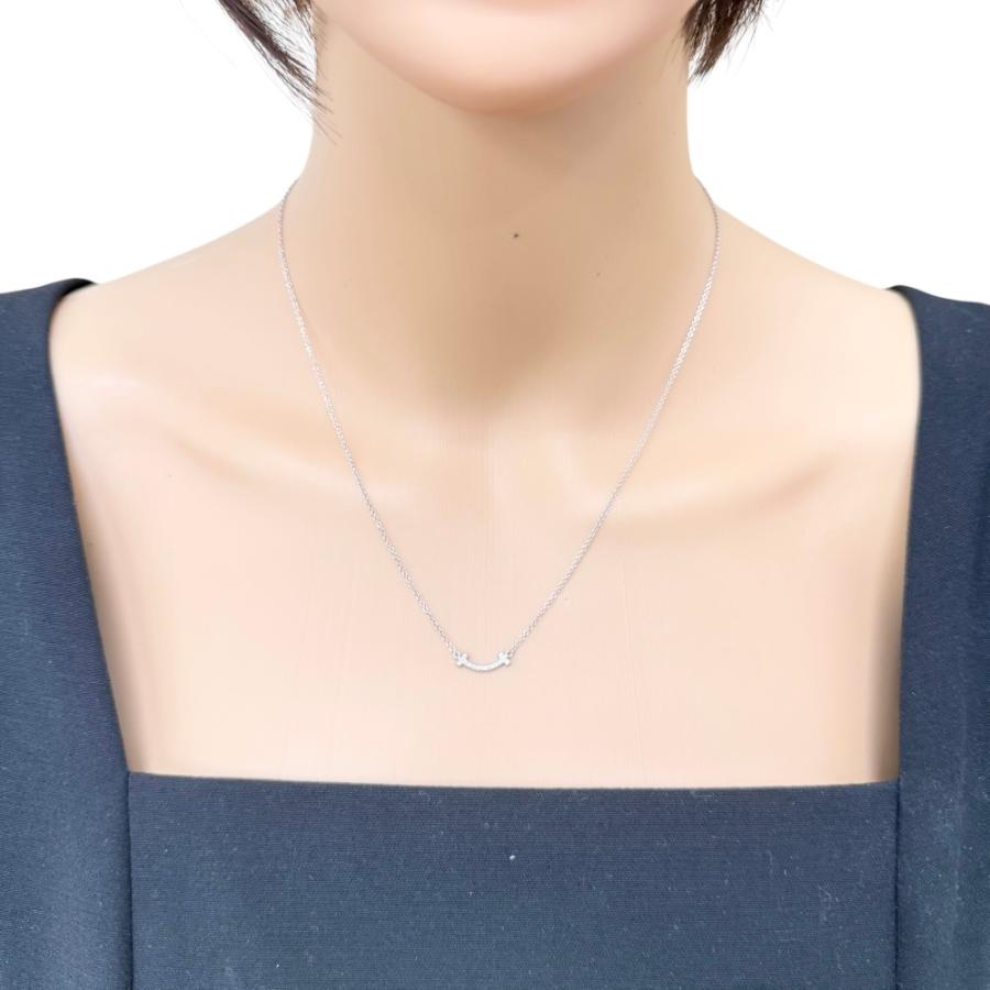 TIFFANY&Co.（ティファニー） Tスマイル ネックレス 18金 K18ホワイト