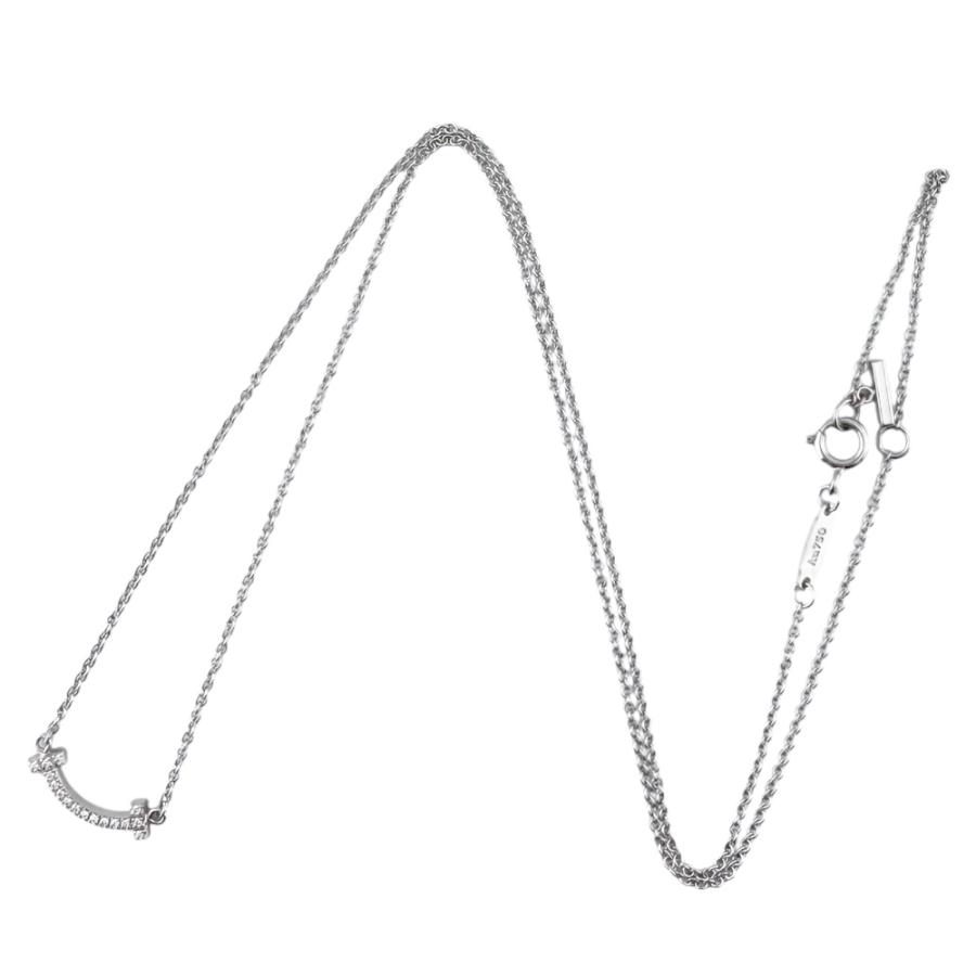 TIFFANY&Co.（ティファニー） Tスマイル ネックレス 18金 K18ホワイト
