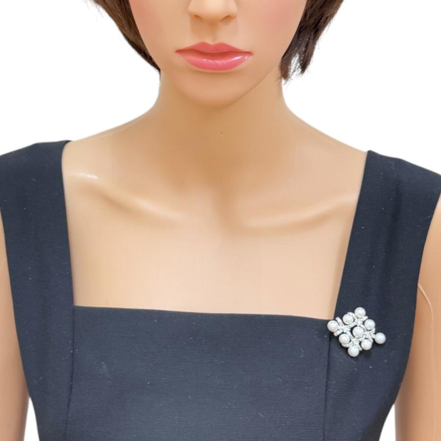 MIKIMOTO ミキモト ブローチ 18金 K18ホワイトゴールド アコヤパール