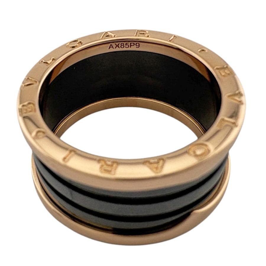 R2786 ブルガリ #53 SV925×黒セラミック B-zeroリング　指輪 BVLGARI（ブルガリ） B-zero.1 ビー・ゼロワン 4バンド ブラック