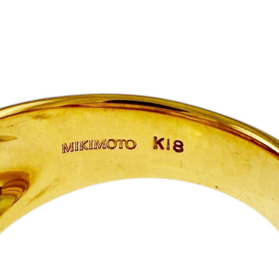 k18 刻印あり　リング 11.5号イエローゴールド MIKIMOTO（ミキモト） リング 指輪 11.5号 18金 K18イエローゴールド