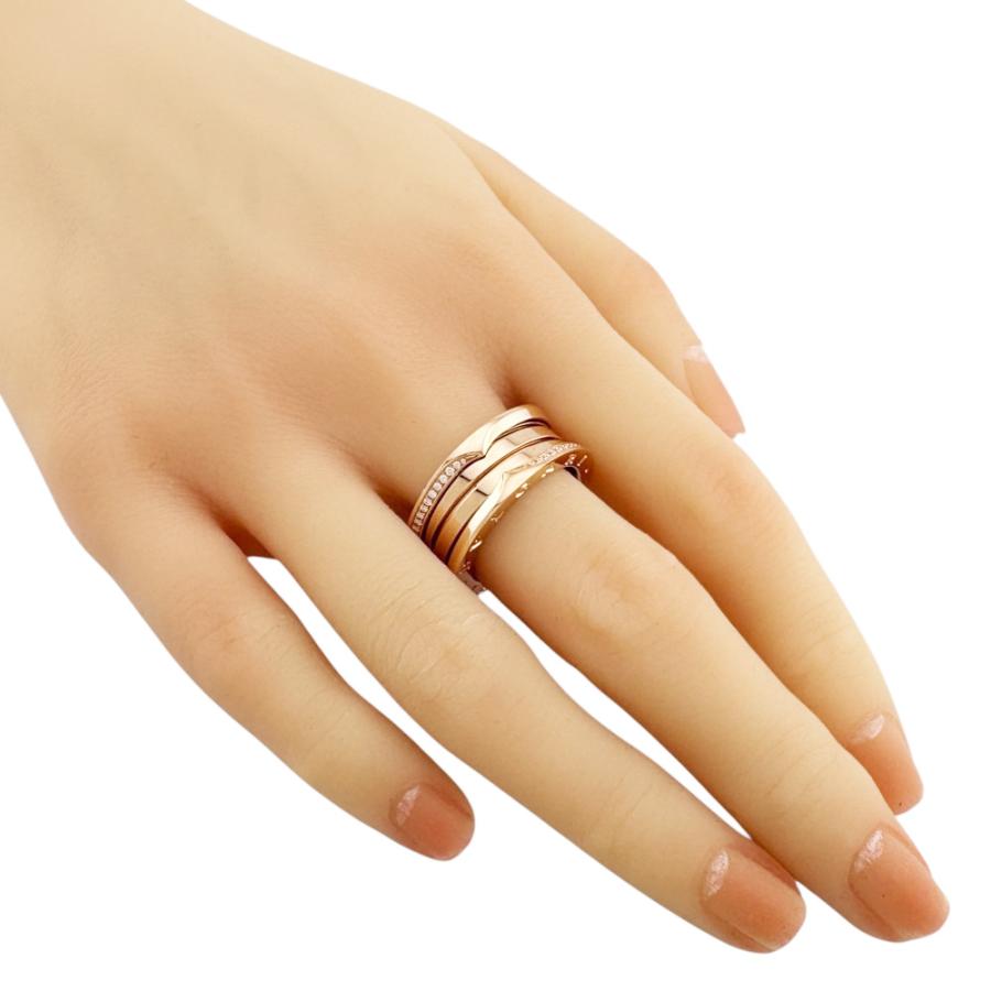 BVLGARI（ブルガリ） デミパヴェダイヤモンド B-zero.1 3バンド リング