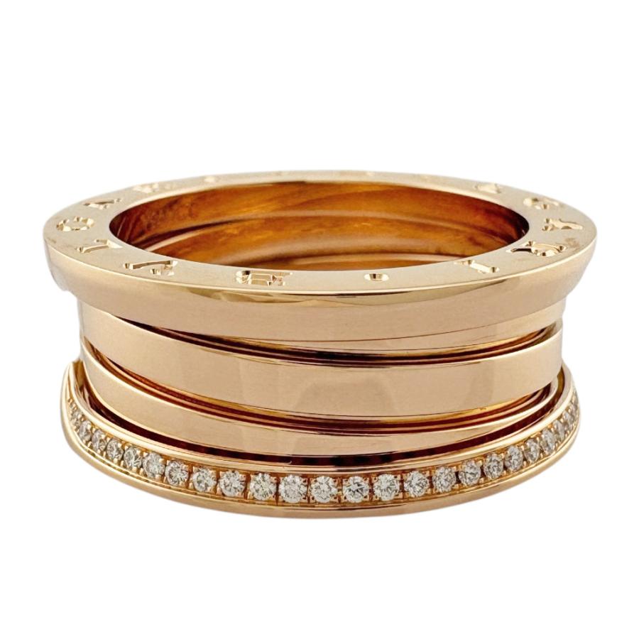 BVLGARI ブルガリ デミパヴェダイヤモンド B-zero.1 3バンド リング