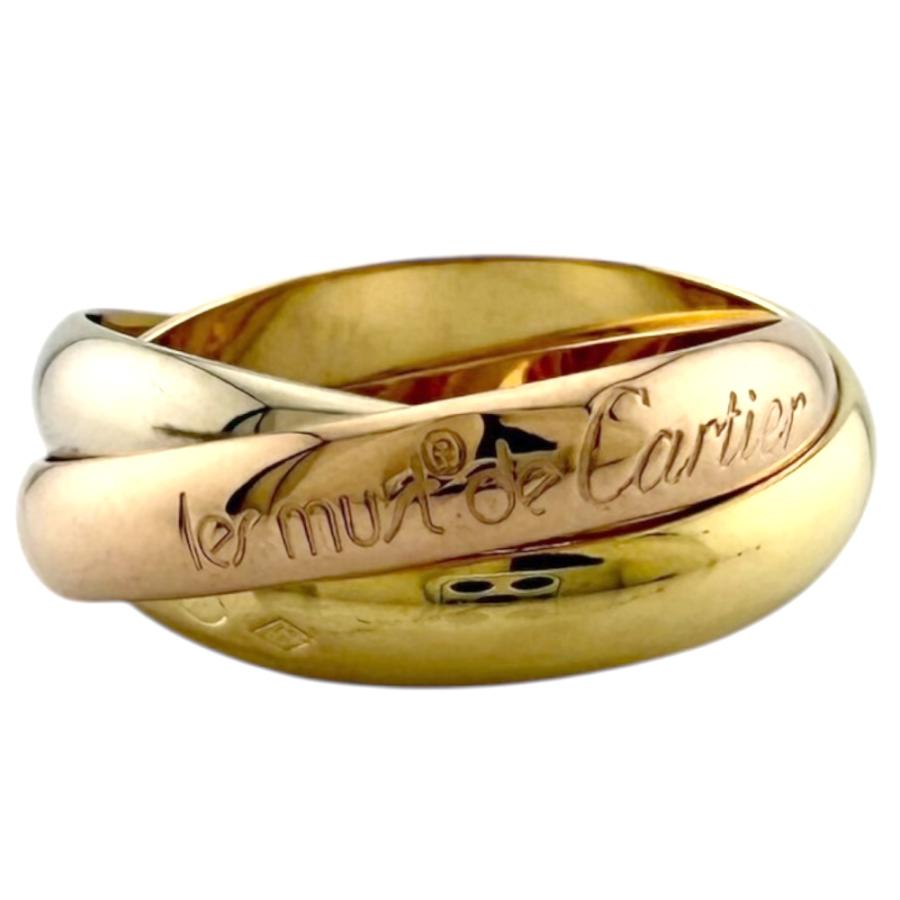 Cartier カルティエ トリニティ リング 48 3連 ゴールドK18 美品 Cartier（カルティエ） トリニティ リング 指輪 11.5号 18金 K18
