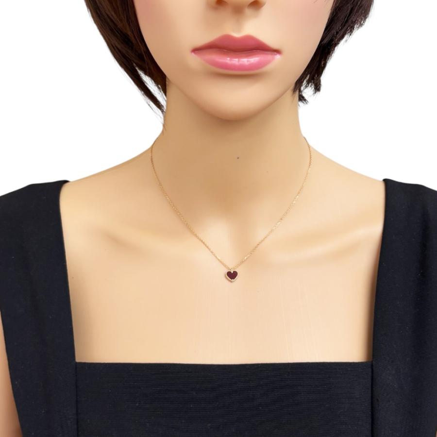 K18ローズゴールドスウィートハートカーネリアンネックレス