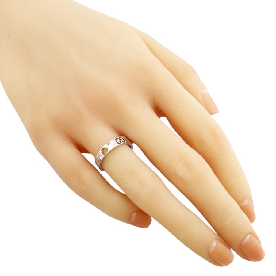 GUCCI（グッチ） アイコンハート リング 指輪 9.5号 18金 K18ホワイト