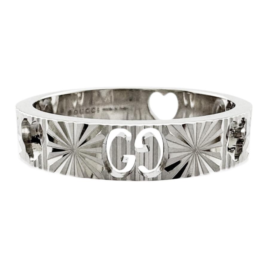 GUCCI（グッチ） アイコンハート リング 指輪 9.5号 18金 K18ホワイト