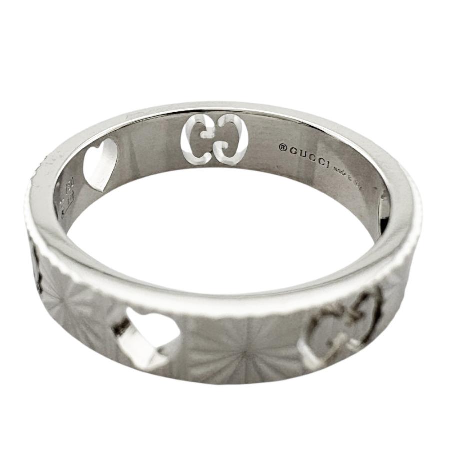 GUCCI（グッチ） アイコンハート リング 指輪 9.5号 18金 K18ホワイト