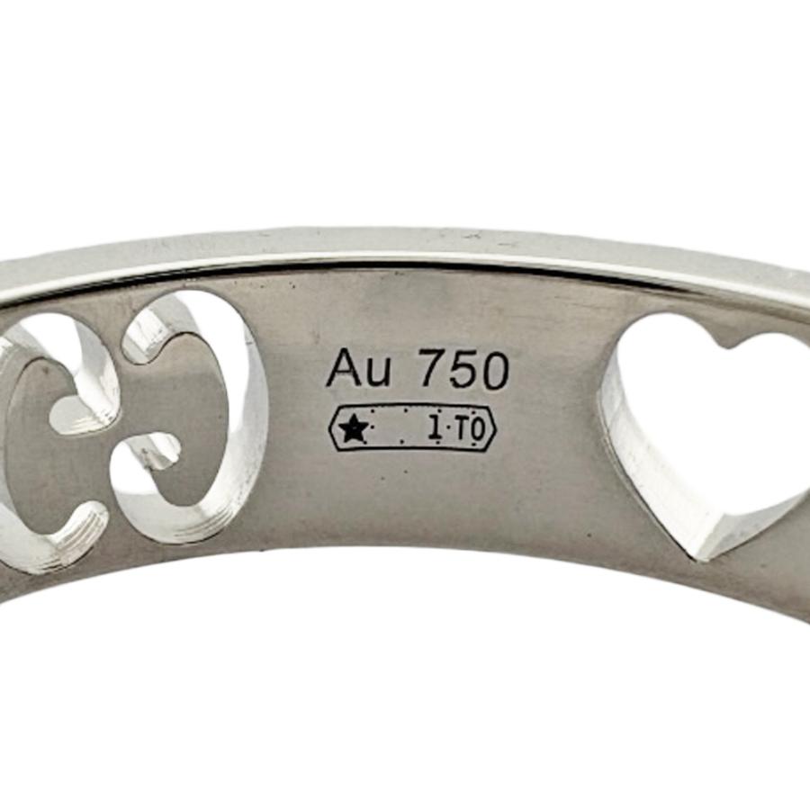 GUCCI（グッチ） アイコンハート リング 指輪 9.5号 18金 K18ホワイト
