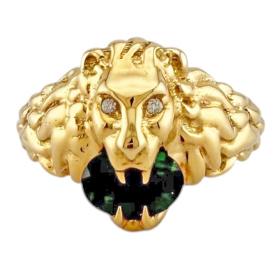 GUCCI（グッチ） ライオンヘッド リング 指輪 10号 18金 K18イエロー