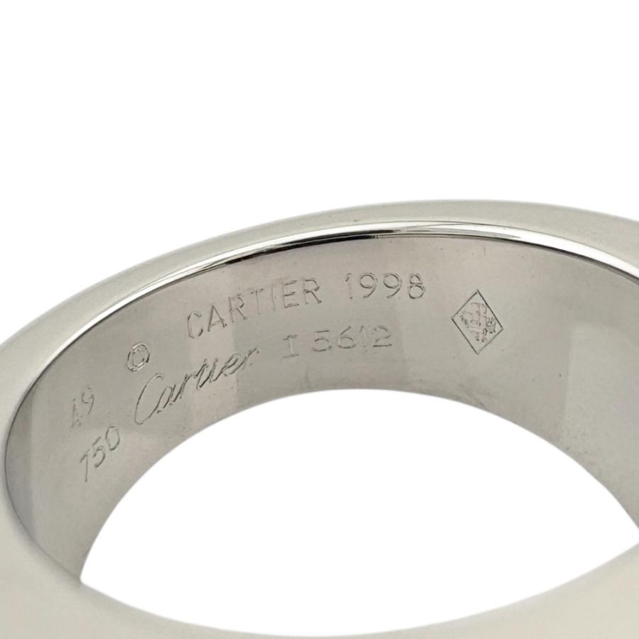 Cartier カルティエ タンク リング 指輪 9号 18金 K18ホワイトゴールド