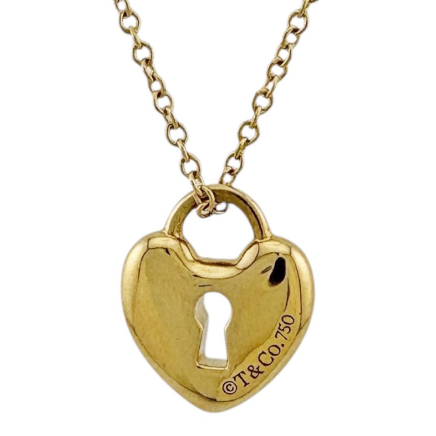 値下不可　Tiffany ティファニー　18金　ゴールド　ハートロックネックレス TIFFANY&Co. ティファニー ハートロック ネックレス 18金 K18