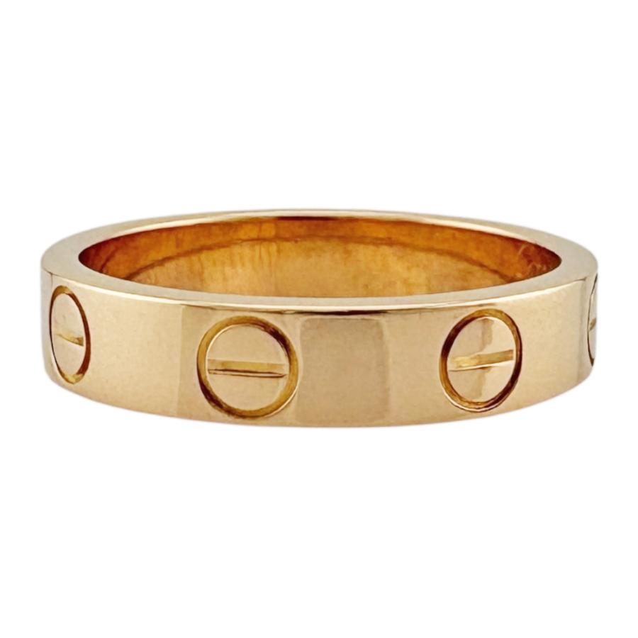 ☆CARTIER カルティエ ミニラブリング 52 K18YG レディース☆ Cartier（カルティエ） ミニラブ リング 指輪 K18 8号 中古 プレラブド