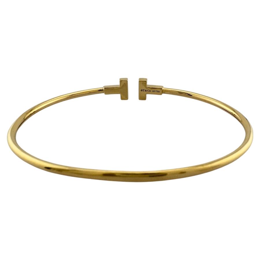 TIFFANY&Co.（ティファニー） Tワイヤー バングル 18金 K18イエロー
