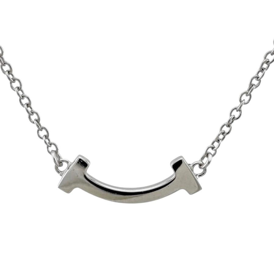 TIFFANY&Co.（ティファニー） Tスマイル ネックレス 18金 K18ホワイト