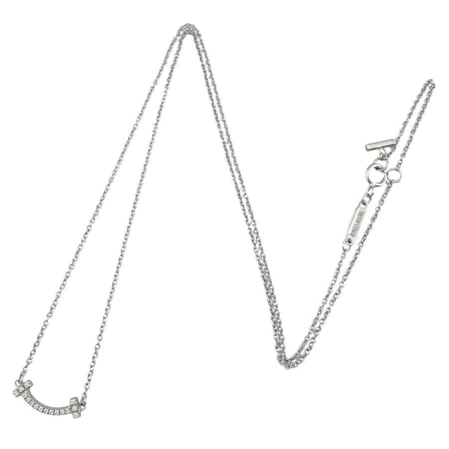 TIFFANY&Co.（ティファニー） Tスマイル ネックレス 18金 K18ホワイト