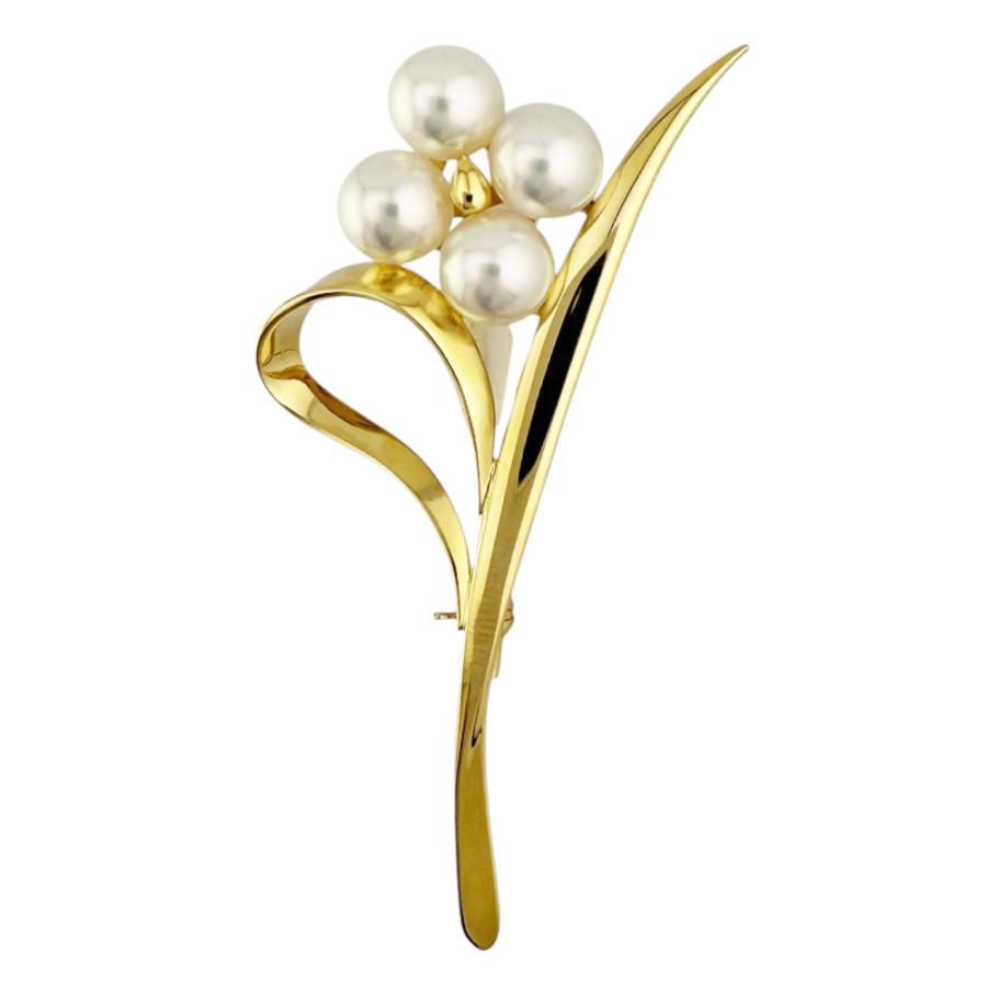 MIKIMOTO ミキモト アコヤパールブローチ　K-18 YG 楽天市場】【7/18(金)～全品5%OFFクーポン】MIKIMOTO / ミキモト