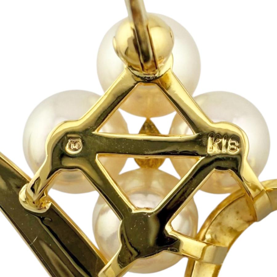 MIKIMOTO ミキモト ブローチ 18金 K18イエローゴールド アコヤ