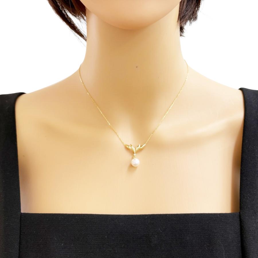 MIKIMOTO（ミキモト） ネックレス 18金 K18イエローゴールド アコヤ