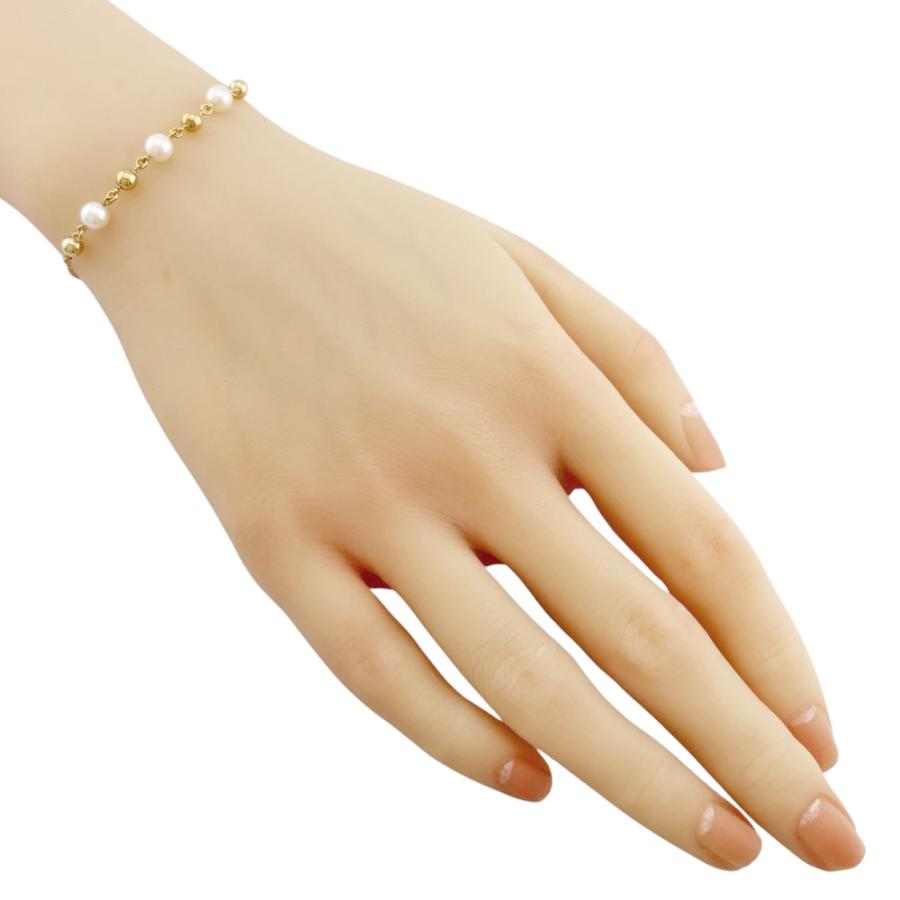 MIKIMOTO（ミキモト） ブレスレット 18金 K18イエローゴールド パール 