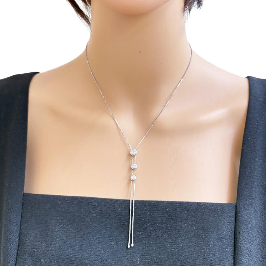 タサキ ネックレス 18金 K18ホワイトゴールド ダイヤモンド レディース