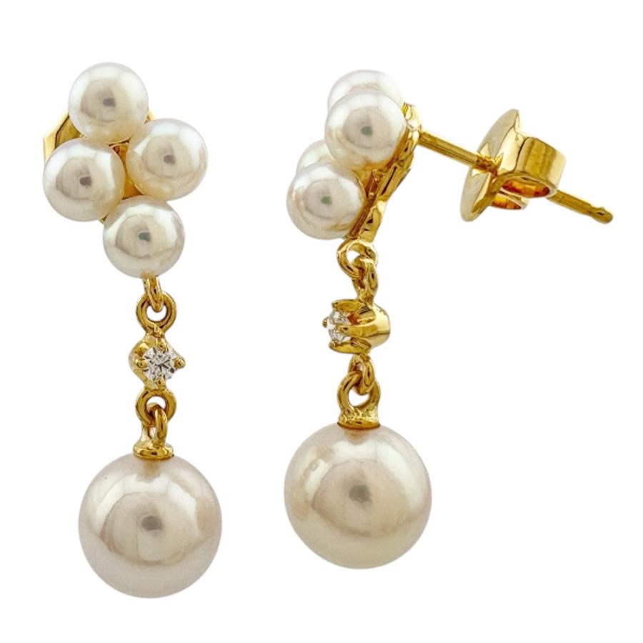 MIKIMOTO（ミキモト） ピアス 18金 K18イエローゴールド パール