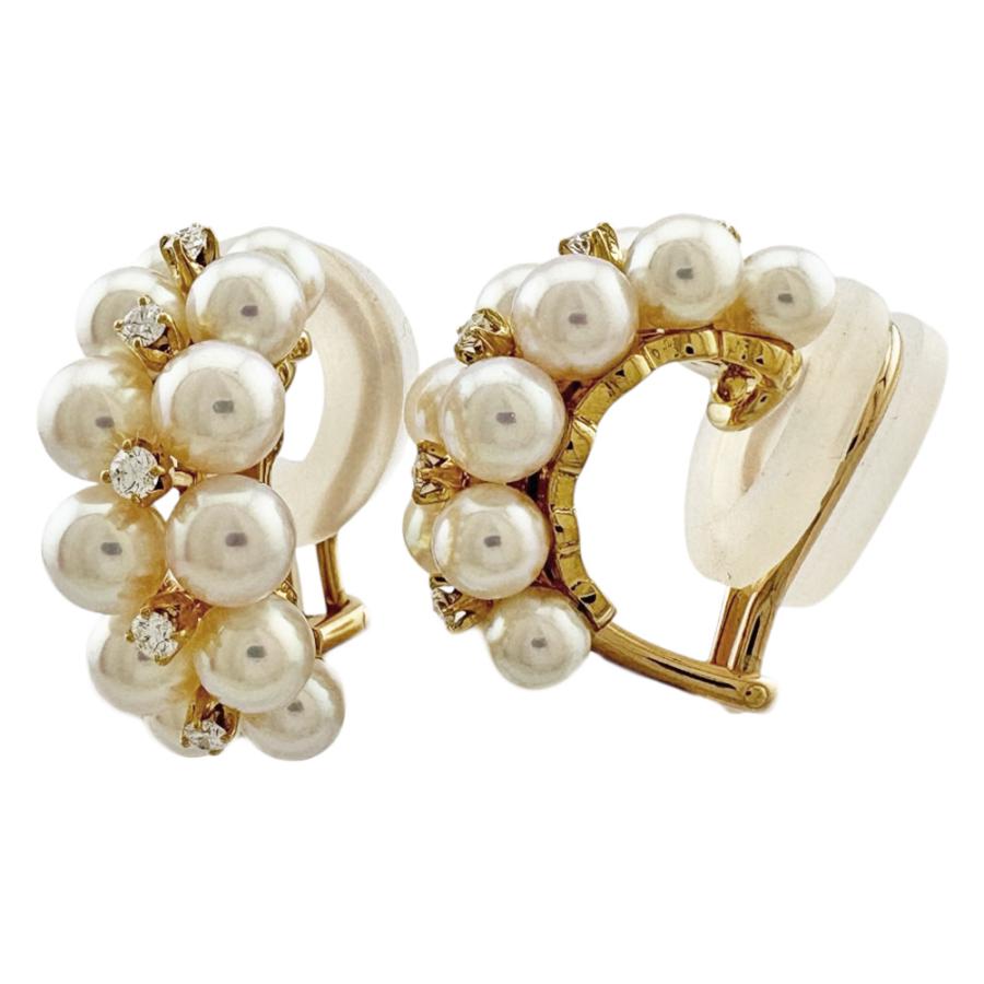 MIKIMOTO（ミキモト） イヤリング 18金 K18イエローゴールド