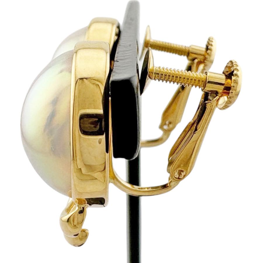 タサキ イヤリング 18金 K18イエローゴールド マベパール レディース