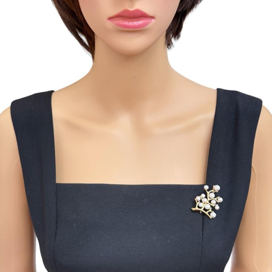 MIKIMOTO（ミキモト） ブローチ 18金 K18イエローゴールド アコヤ