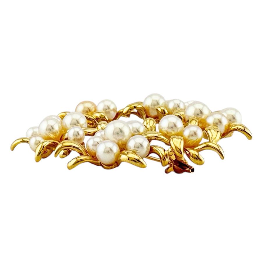 タサキ ブローチ 18金 K18イエローゴールド パール レディース TASAKI