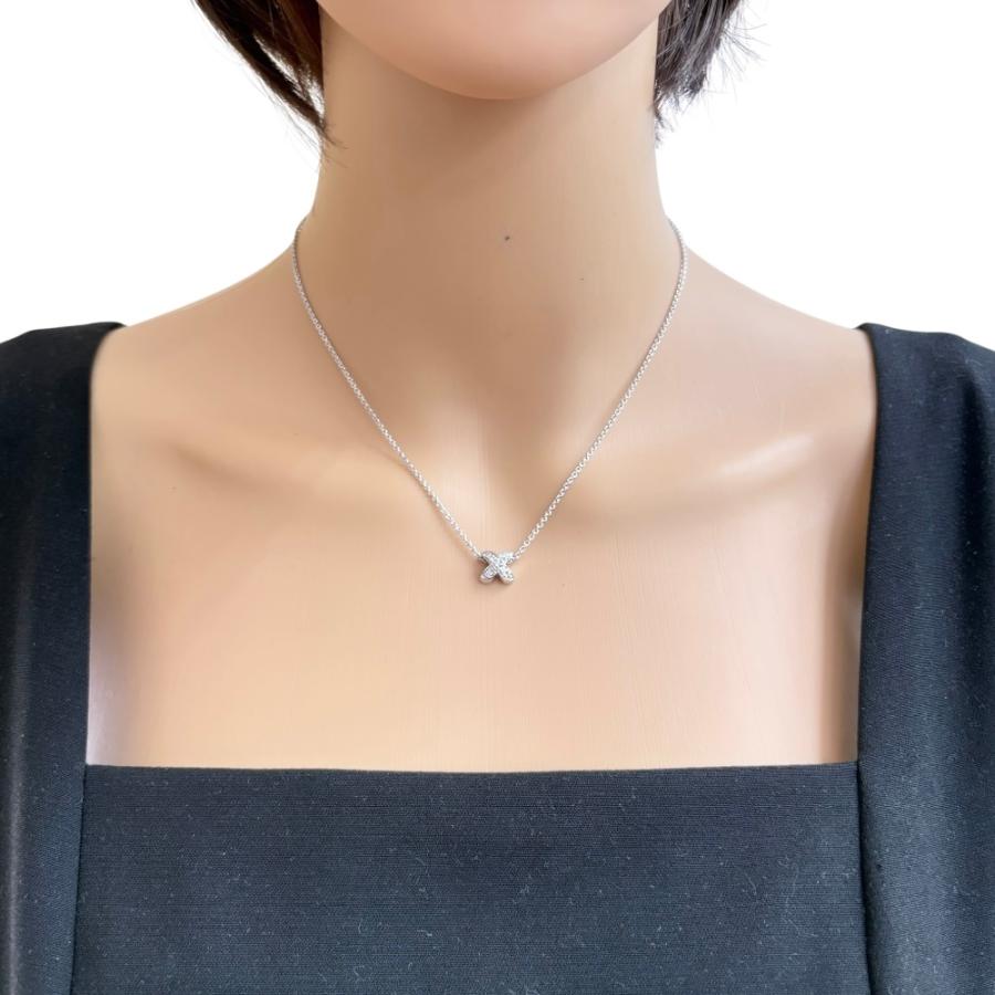 ティファニー クロスステッチ ネックレス YG TIFFANY&Co. ティファニー クロスステッチ ダイヤネックレス