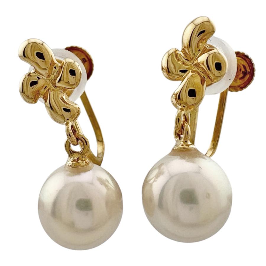 タサキ イヤリング 18金 K18イエローゴールド アコヤパール レディース  