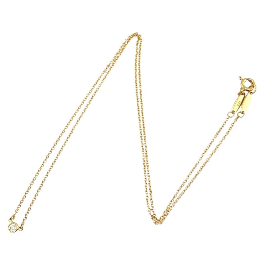 TIFFANY&Co. ティファニー バイザヤード 約0.05ct ネックレス 18金 K18