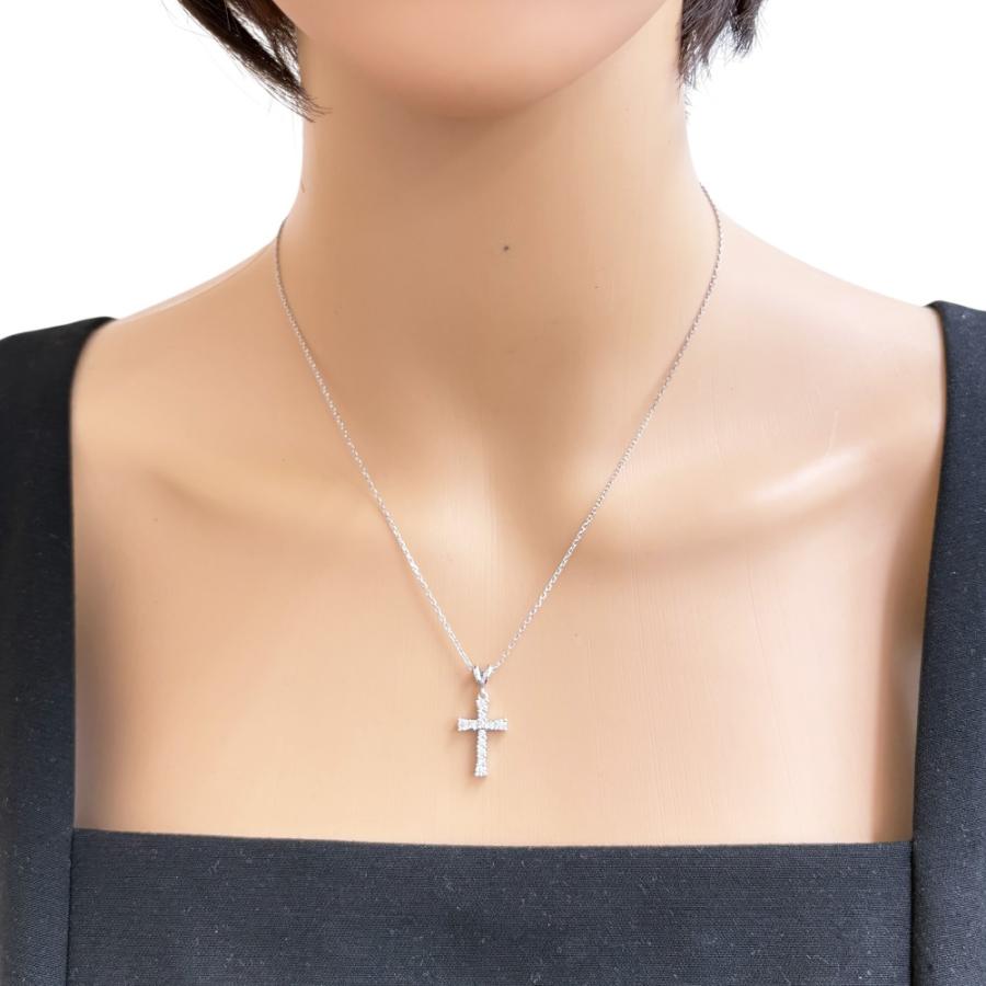 MIKIMOTO ミキモト ネックレス 18金 K18ホワイトゴールド ダイヤモンド 