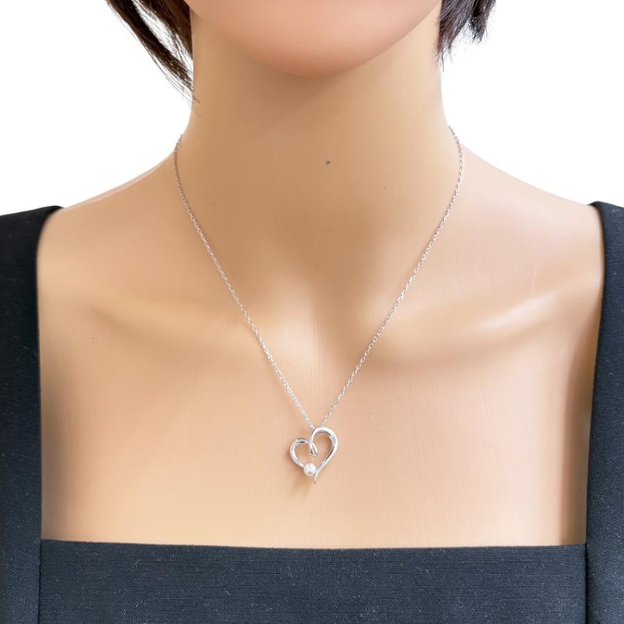 MIKIMOTO ミキモト ネックレス 18金 K18ホワイトゴールド パール 