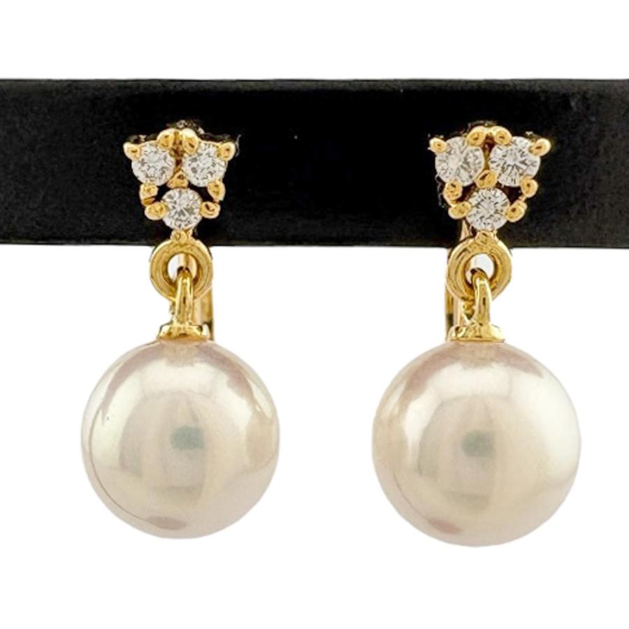 MIKIMOTO（ミキモト） イヤリング 18金 K18イエローゴールド パール 